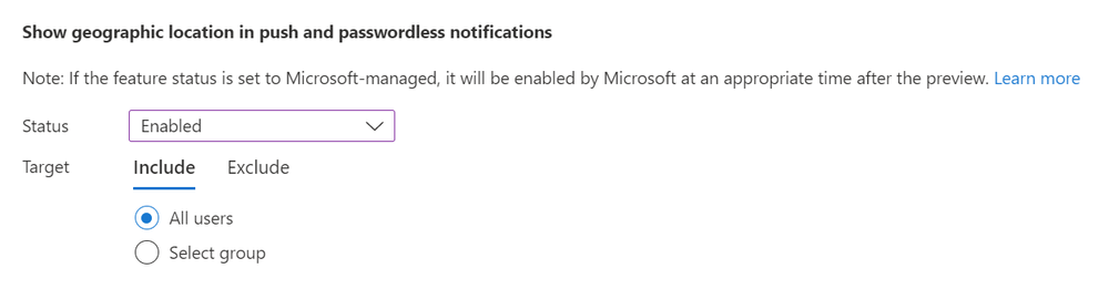 Number matching configuration in Entra admin center