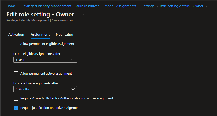 Adding eligible member assignments