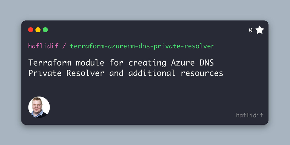 Terraform Module: Azure DNS Private Resolver
