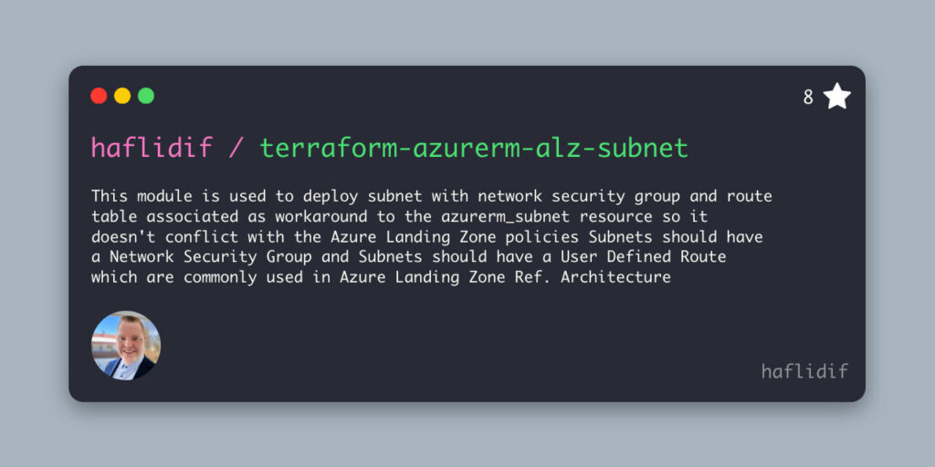 Terraform Module: azurerm-alz-subnet